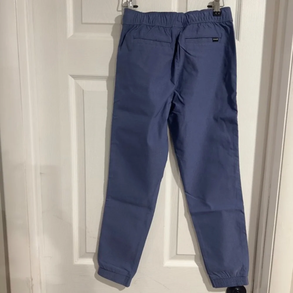 Hurley Kids Performance Jogger Pants Blue Stretch Tapered Fit Size‎ M 7/8 NEW